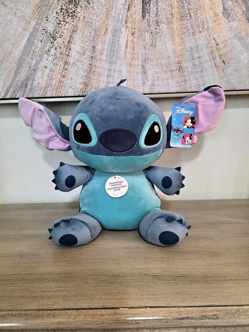 Disney Stitch Weighted Comfort Plush Blue & Pink